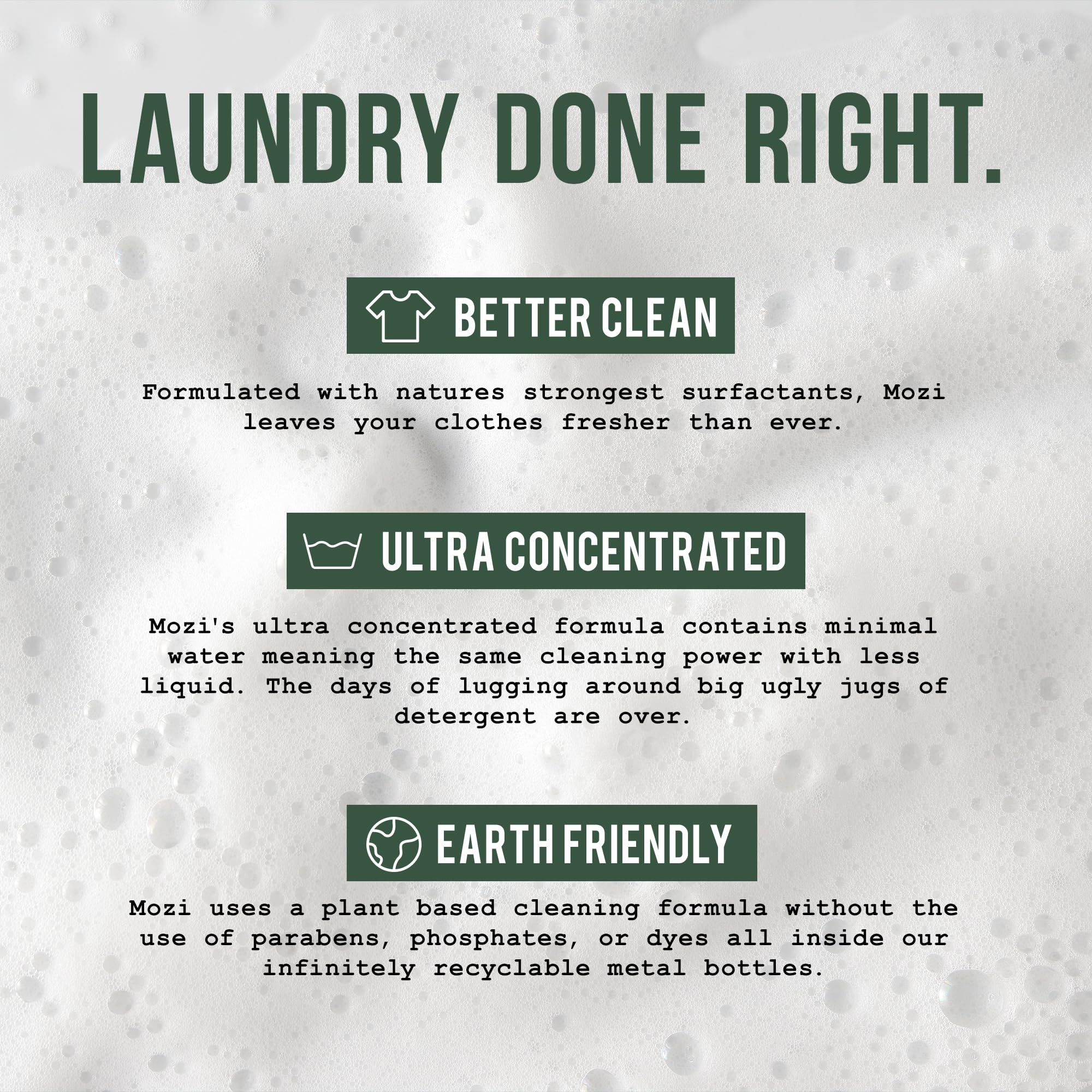 Load image into Gallery viewer, Mozi Wash Laundry Detergent Liquid, Alpine Woods, 50+ Loads, Concentrated, Plant Based, Cruelty & Dye Free, Phosphate & Paraben Free, Earth Friendly, Long Lasting Fresh Scent, 32 oz Recyclable Bottle