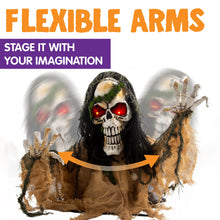 Load image into Gallery viewer, JOYIN Halloween Decoration Outdoor Animated Zombie Groundbreaker, Light-up Skeleton Zombie Groundbreaker Prop with Creepy Sound for Halloween Outside Decoration, Lawn, Yard, Patio, Haunted House Decor
