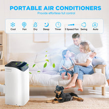 Load image into Gallery viewer, 14,000 BTU Portable Air Conditioner Cools Up to 700 Sq.Ft, 3-IN-1 Energy Efficient Portable AC Unit with Remote Control &amp; Installation Kits for Large Room, Campervan, Office, Temporary Space
