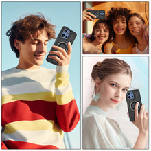 Load image into Gallery viewer, Gritup for Moto G 5G 2025 &amp; Moto G 5G 2026 Magnetic Case,Compatible with MagSafe &amp; [HD Screen Protector×2],Metal Rotated Kickstand,Military Grade Drop Proof Anti-Fingerprint Protective,Black
