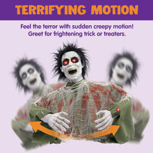 Load image into Gallery viewer, JOYIN Halloween Outdoor Decoration Zombie Groundbreaker, Animatronics Zombie Props Halloween Outside Decor, Animated Groundbreaker with Sound &amp; Glowing Eyes for Graveyard Lawn Yard Haunted House Decor
