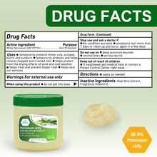 Load image into Gallery viewer, MED PRIDE Petroleum Jelly with Aloe Vera &amp; Vitamin E, 13 oz – Skin Protectant and Moisturizing Ointment for Dry or Irritated Skin, Rashes, Chapped Lips, Minor Cuts, Burns and Diaper Rash
