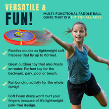 Load image into Gallery viewer, Frisbees for Kids Bouncy Paddles: Gifts for Boys &amp; Gift Ideas for Kids 2023 - Kids Sports Gifts &amp; Sports Games for Boys 8-12 Toss &amp; Catch Games &amp; Yard Toys Outdoor Games for Kids with Stringy Balls
