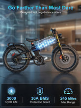 Load image into Gallery viewer, ANIIOKI 6000/7000W Dual Motor Electric Bike,46MPH 300Miles Long Range eBike,60/72V 70Ah/80Ah Battery,7-Speed,26×4.8" Fat Tire Electric Bicycles,A9 Pro Max
