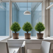 Load image into Gallery viewer, Artificial Topiary Ball Tree 19''T Faux Little Bush Ball Tree UV Resistant Shrub Potted Artificial Plant for Outdoor Indoor Front Porch Garden
