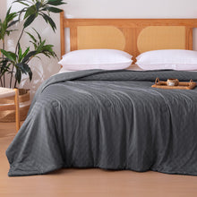Load image into Gallery viewer, Amazon Basics Cooling Comforter, Soft Lightweight Waffle Weave Blanket for Hot Sleepers, Summer &amp; All Season Bedding to Keep Cool for Night Sweats, 106"x90", King, Dark Gray
