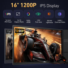 Load image into Gallery viewer, Vixtan 16.1" Triple Laptop Screen Extender, Lightweight FHD IPS Portable Monitor for Laptop, USB-C Plug &amp; Play Multi Screen Attachment for 13-17.3" laptops with Windows/Mac/Chrome
