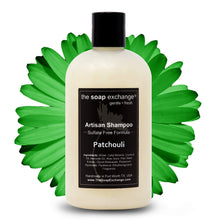 Load image into Gallery viewer, The Soap Exchange Hair Shampoo - Patchouli Scent - Hand Crafted 12 fl oz / 354 ml Natural Artisan Hair Care, Gentle, Sulfate &amp; Paraben Free, Cleanse, Moisturize, &amp; Protect. Made in the USA.

