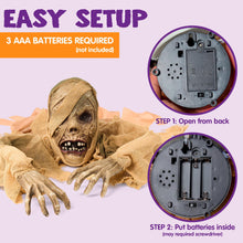 Load image into Gallery viewer, JOYIN Halloween Zombie Groundbreaker Outdoor Decoration, Zombie Groundbreaker with Light-up Eye and Creepy Sound (IR Sensor Activated) for Halloween Outside, Lawn, Graveyard Decor, Haunted House Props
