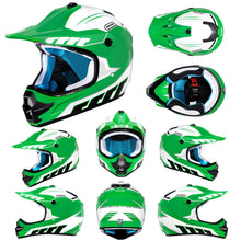 Load image into Gallery viewer, ROOZO Youth Kids Dirt Bike Helmet DOT Approved, Full Face Motocross Set
