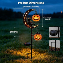 Load image into Gallery viewer, Halloween Solar Lights, Halloween Black Cat Pumpkin Moon Garden Stake Light
