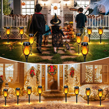 Load image into Gallery viewer, AOUNQ Solar Torch Lights Outdoor Flickering Flame for Halloween Decorations

