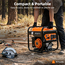 Load image into Gallery viewer, Oxseryn 5000W Inverter Generator Gas Powered, Open Frame Generator, Portable Outdoor Power Equipment, Emergency Home Backup, RV Ready 30A Outlet, ECO Mode, EPA Compliant
