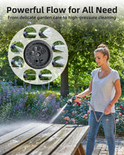 Load image into Gallery viewer, AYURA Retractable Garden Hose Reel 100 ft x 1/2 inch with Pro Metal Shaft, Heavy Duty Automatic Garden Hose Reels with Kink-Free Rewind and Lock at Any Length, Wall Mount Water Hose Reel for Outside
