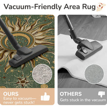 Load image into Gallery viewer, meejou Vacuum-Friendly, 5x7 Washable Area Rug, Green Brown
