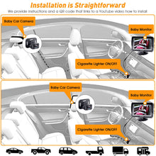 Load image into Gallery viewer, DoHonest Baby Car Camera HD 1080P - Rear-Facing Car Baby Monitor with Night Vision, Adjustable View Angle, Easy Setup, Anti-Glare Display, Safety for Kids &amp; Infants
