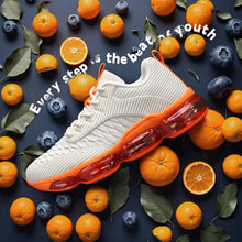 Load image into Gallery viewer, Luogoks Womens Walking Running Shoes Air Cushion Basketball Sneakers Fashion Tennis Breathable Sport Gym Fitness Cross Trainers Shoes Beige Orange 6.5

