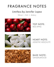 Load image into Gallery viewer, Jennifer Lopez Limitless Perfume, Eau De Parfum Spray 3.4 Fl Oz (100 ml) Vibrant Woody Amber Womens Perfume, Notes of Red Apple, Jasmine &amp; Palo Santo
