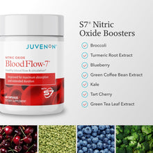 Load image into Gallery viewer, Juvenon BloodFlow-7 Nitric Oxide Supplements for Men &amp; Women - Natural Nitric Oxide Booster with Nitrosigine® + S7® - Blood Flow &amp; Circulation Support (3-Pack)
