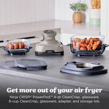 Load image into Gallery viewer, Ninja Crispi 4-in-1 Glass Air Fryer | 450°F | Non-Toxic | 4QT &amp; 6-Cup Glass Containers w/Lids | Microwave, Freezer, Dishwasher Safe | Max Crisp, Air Fry, Bake, Recrisp | Stone | FN101ST
