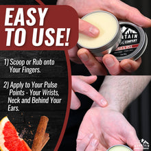 Load image into Gallery viewer, Rocky Mountain Barber Company Solid Cologne for Men – Citrus &amp; Spice Scent – 2 Oz Size - Made with Coconut Oil, Shea Butter - Long-Lasting Scent
