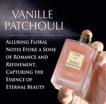 Load image into Gallery viewer, Prince Parfums Dubai - Story of Vanille Patchouli For Women - 3.4 Ounces - Extrait de Parfum - Alluring Floral Fusion of Vanilla, Patchouli &amp; Tonka Bean - Scent of Seductive Allure &amp; Timeless Elegance
