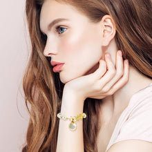 Load image into Gallery viewer, ELEXIS 18K Gold Dainty Baroque Pearl Bracelet For Women Wedding Handmade Originals Trendy Casual Freshwater Pearls Leaf Bracelet For Girls Gift Engaged Comfy Bridesmaid Hanging Jewelry
