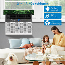 Load image into Gallery viewer, 6000 Btu U-Shaped Window Air Conditioner, WiFi &amp; App Control, Ultra Quiet, Enabled Saddle Window AC Unit Cools Up to 300 Sq. ft, Cooling, Dehumidifier, Flexible for Home/Office
