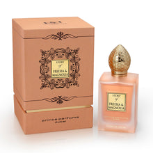 Load image into Gallery viewer, Prince Parfums Dubai - Story of Freesia Magnolia For Women - 3.4 Ounces - Extrait de Parfum - Delicate Bouquet of Freesia, Magnolia - Essence of Femininity &amp; Beauty
