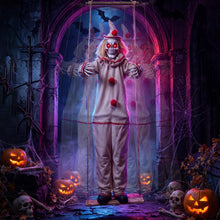 Load image into Gallery viewer, MACLLYN Halloween Decorations Outdoor，Scary Hanging Swinging Clown Props Sound &amp; Lighted Eyes，Halloween Outside Ghosts for Haunted House Yard Porch, Party Decor

