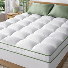 Load image into Gallery viewer, Extra-Thick 2 Inch Queen Size Mattress Topper - Ultra Plush &amp; Soft Viscose Derived from Bamboo Mattress Pad, Naturally Cooling &amp; Perfect for Full Body Support, Snow White
