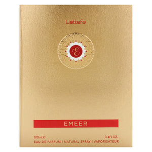 Lattafa Emeer Eau de Parfum Spray for Unisex, 3.4 Ounce