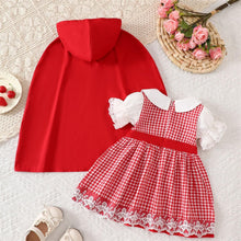 Load image into Gallery viewer, SEHIOZNI Little Red Riding Hood Costume Toddler Halloween Cosplay Clothes
