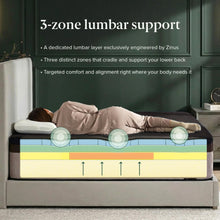 Load image into Gallery viewer, Zinus Lumbar+ Premium Memory Foam Mattress – 14 Inch, Queen, Lumbar Support, Targeted Pressure Relief, Cooling Gel &amp; Green Tea, Fiberglass Free, Medium Firm, CertiPUR-US &amp; OEKO-TEX Certified
