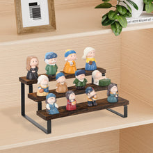 Load image into Gallery viewer, YINMIT Wooden Display Riser Stand, Tiered Perfume and Cologne Organizer Stand, 3 Tier Spice Rack Organizer, Rustic Display Shelf for Candles (3 Tier)

