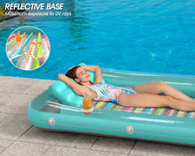 Load image into Gallery viewer, Jasonwell 4 in 1 Inflatable Tanning Pool Lounger Float - Sunbathing Lounge Floatie Raft Toys, Water Filled Tanning Bed Mat Pad Blow Up Kiddie Pool with Ball Pit for Adult, Kids (L)
