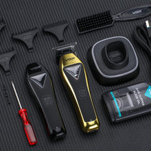 Load image into Gallery viewer, VGR 994 Vector Motor Hair Trimmer for Men, 10000 RPM Professional Hair Clippers Beard Trimmer, DLC T Blade Trimmers for Barbers, Cordless Zero Gapped Line Up Clippers with Metal Body, Travel Case
