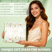 Load image into Gallery viewer, Birthday Gifts for Women Self Care Get Well Soon Gifts, Vanilla Relaxing Spa Gift Basket - Happy Birthday Set w/ Luxury Flannel Blanket &amp; 40 oz Tumbler, Unique Christmas Gift for Mom Her Wife Sister
