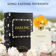 Load image into Gallery viewer, Darling for Women Eau De Parfum- Floral &amp; Woody Fragrance - Top Notes of Gardenia, Violet Petals &amp; Jasmine - Powdery Soft Dry Down of White Woods, Vanilla &amp; Musk as Base - Elegant 100ml Bottle
