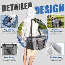 Load image into Gallery viewer, INSMEER Soft Cooler Bag with Hard Shell &amp; 2 Cup Holders, Portable 40L/70 Cans Collapsible Cooler Bags Insulated with Leakproof for Travel, ice chests and Cooler Lunch Box for Beach Camping Picnic
