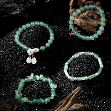 Load image into Gallery viewer, Landical 4 Pcs Jade Bracelet for Women Good Luck Wealth Green Aventurine Bracelet 8 mm Stretch Dongling Jade Beaded Bracelets Set Spiritual Bracelet Gift
