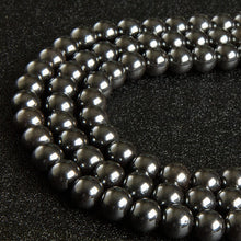 Load image into Gallery viewer, 45pcs 8mm Natural Black Hematite Beads Gemstone Beads Round Loose Beads for Jewelry Making
