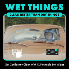 Load image into Gallery viewer, DUDE Wipes - Flushable Wipes - 6 Pack, 288 Wipes - Mint Chill Extra-Large Adult Wet Wipes - Vitamin-E, Aloe, Eucalyptus &amp; Tea Tree Oils - Septic and Sewer Safe
