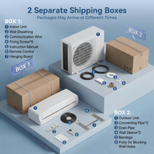 Load image into Gallery viewer, Kinetheme 12000BTU Mini Split AC/Heating System, 17 SEER2 115V Inverter Air Conditioner Cools/Heats Up to 750 Sq.Ft, Complete Installation Kit
