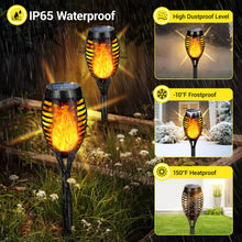 Load image into Gallery viewer, AOUNQ Solar Torch Lights Outdoor Flickering Flame for Halloween Decorations
