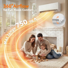 Load image into Gallery viewer, Kinetheme 12000BTU Mini Split AC/Heating System, 17 SEER2 115V Inverter Air Conditioner Cools/Heats Up to 750 Sq.Ft, Complete Installation Kit
