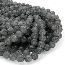 Load image into Gallery viewer, ABCGEMS Brazilian Smoky Elestial Quartz Beads (Mystical Layers &amp; Natural Smoky Glow) Healing Energy Jewelry Making Smooth Round 8mm
