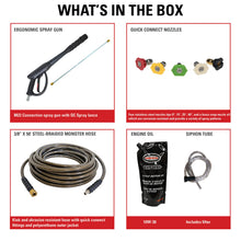 Load image into Gallery viewer, Simpson Cleaning PS60869 PowerShot 4000 PSI Gas Pressure Washer, 3.5 GPM AAA Triplex Pump, Honda GX270 Engine, Includes Spray Gun, Wand, 5 QC Nozzle Tips, 3/8-inch x 50-Foot Monster Hose, 49-State
