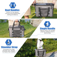 Load image into Gallery viewer, INSMEER Soft Cooler Bag with Hard Shell &amp; 2 Cup Holders, Portable 40L/70 Cans Collapsible Cooler Bags Insulated with Leakproof for Travel, ice chests and Cooler Lunch Box for Beach Camping Picnic
