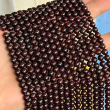 Load image into Gallery viewer, MJDCB Natural Stone Beads Garnet Round Loose Beads for Jewelry Making DIY Bracelet Necklace (6mm)
